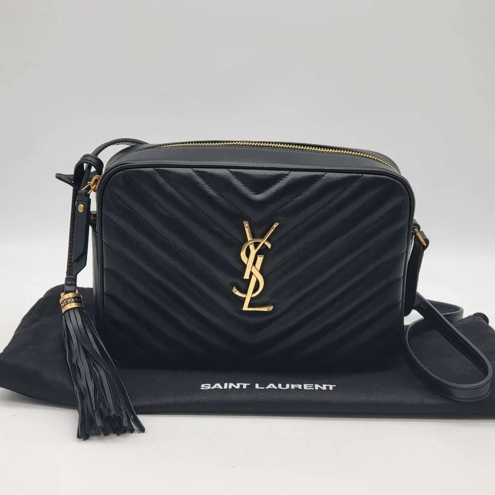 100% Authentic Yves Saint Laurent Lou Matelasse Leather Camera Crossbody Bag - Picture 2 of 13